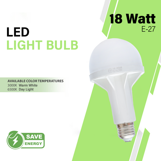 NJS 18-Watt LED Light Bulb - E27 Screw Cap - Energy Saving