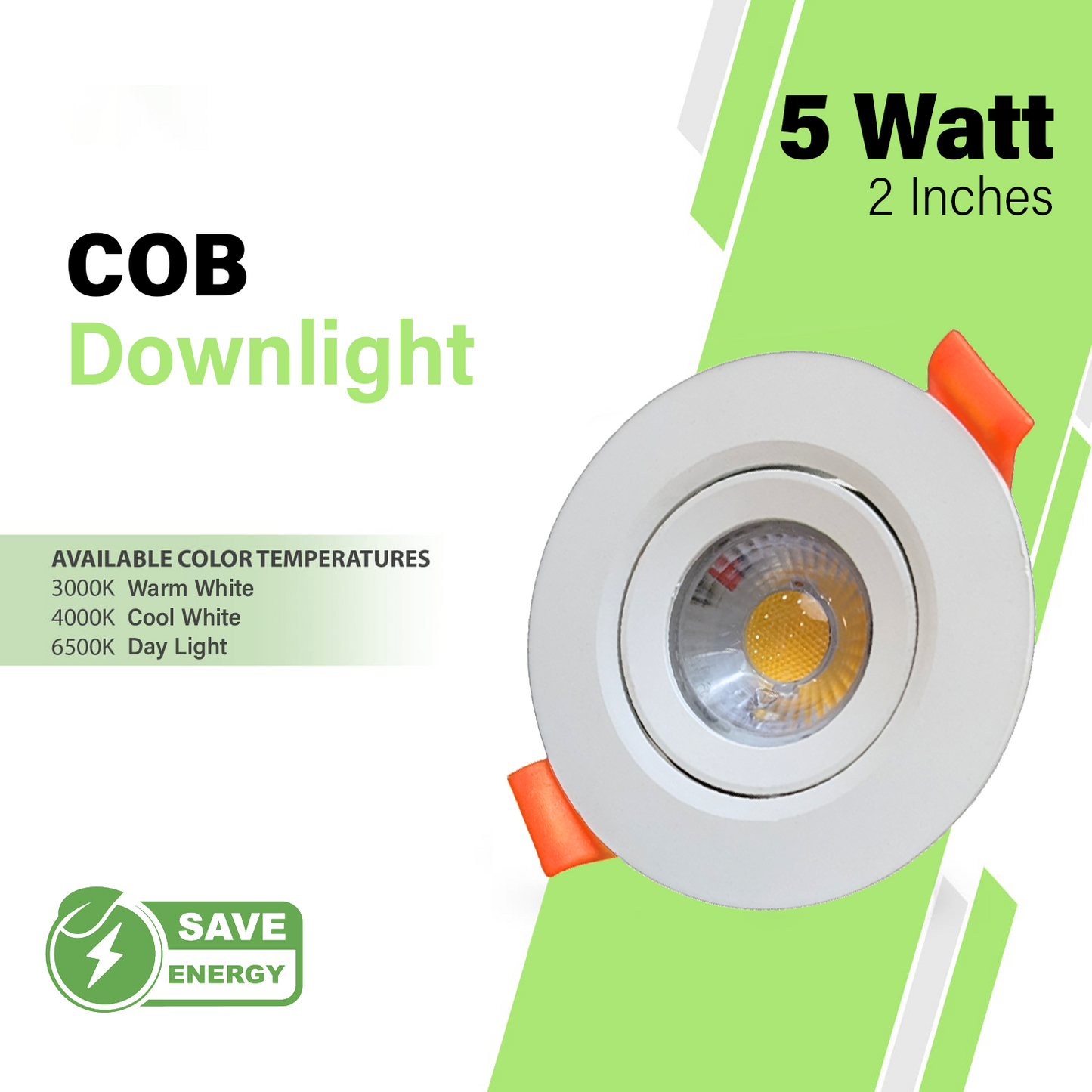 NJS 5-Watt COB Downlight – Energy Saving LED