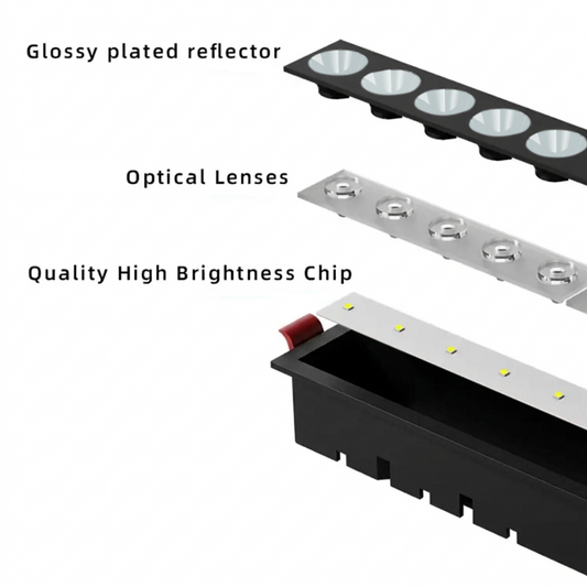 NJS 20-Watt Laser Blade Light - Linear COB Spot Light - Aluminum Body