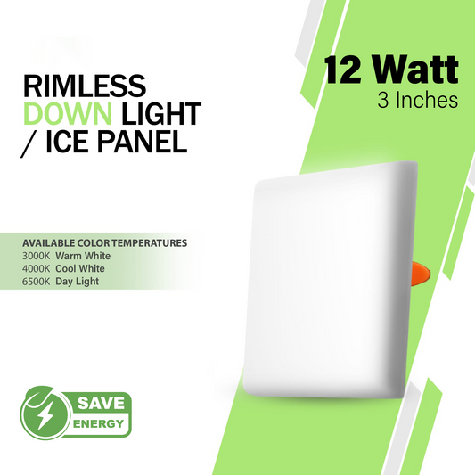 NJS 12-Watt Rimless Downlight Square - Modern Appeal