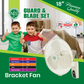 NJS 18" Bracket Fan - 55W High-Speed Cooling - Off White