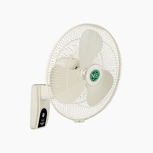 NJS 18" Bracket Fan - 55W High-Speed Cooling - Off White