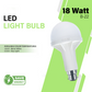 NJS 18-Watt LED Light Bulb - B22 Bayonet Cap - Energy Saving