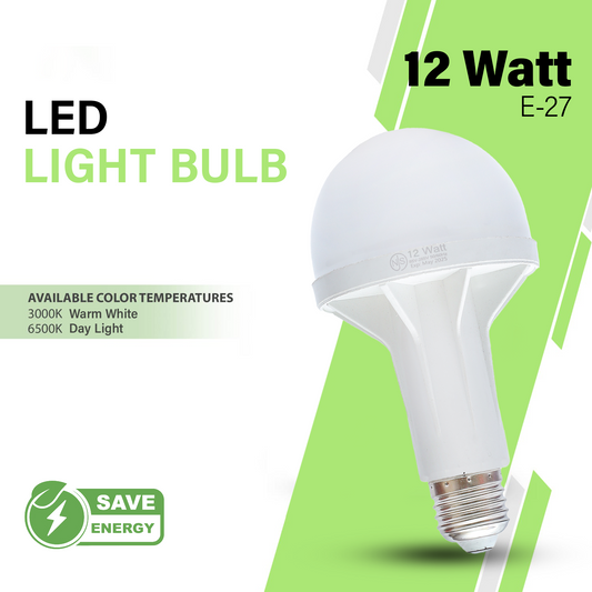 NJS 12-Watt LED Light Bulb - E27 Screw Cap - Energy Saving