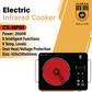 Climax CX-HP01 Infrared Cooker – 2000W Single Plate | Intelligent Electric Cooking Stove