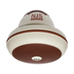 NJS Prime model ceiling fan in off-white color with brown in center, off-white blades on white background