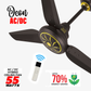 NJS Icon Ceiling Fan – Black | Modern AC/DC Fan for Pakistani Homes