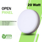 NJS 20-Watt Open Panel Round Light - High Brightness